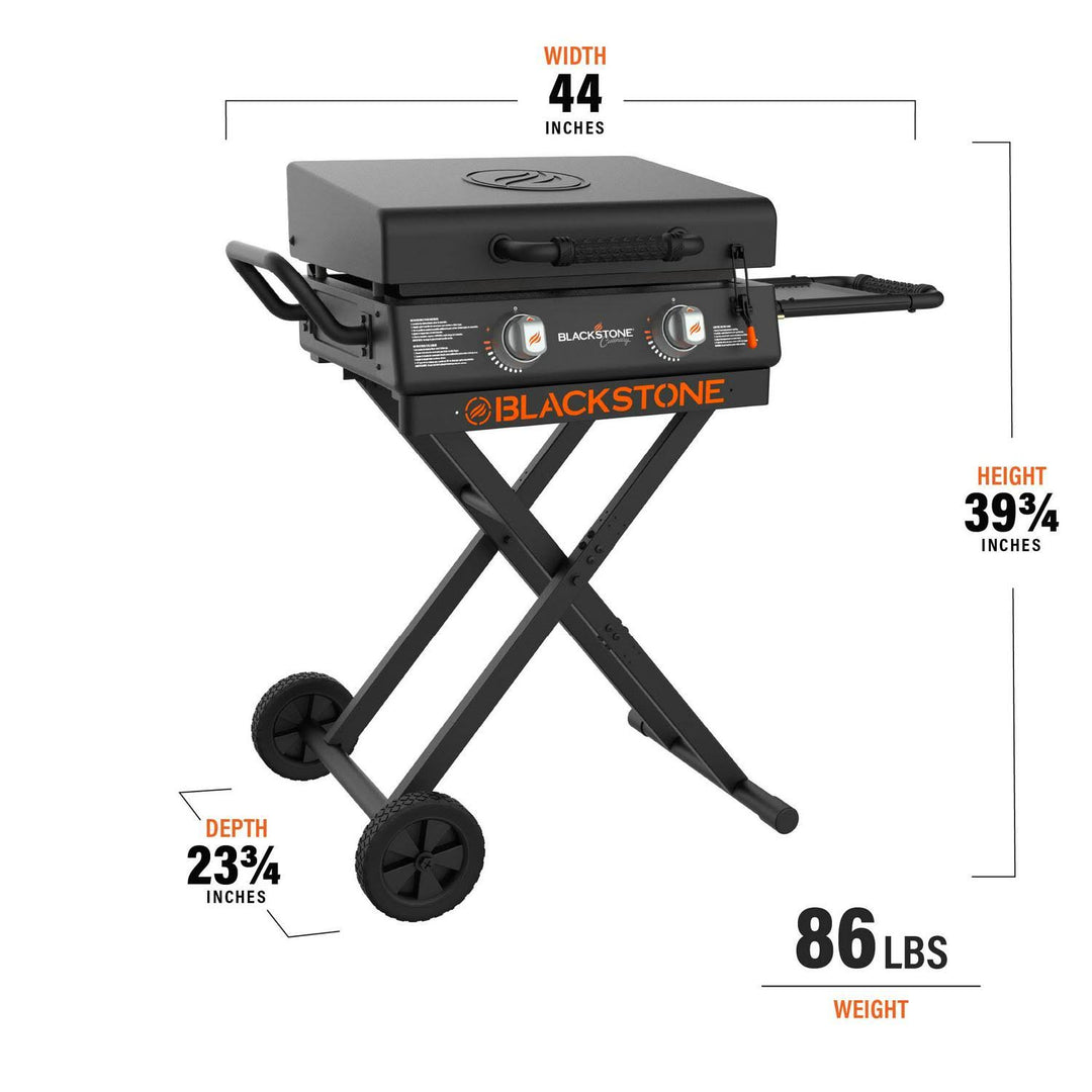 Blackstone 22" Culinary Griddle with X-Frame Legs 2-Burner Liquid Propane Flat Top Grill | 2015