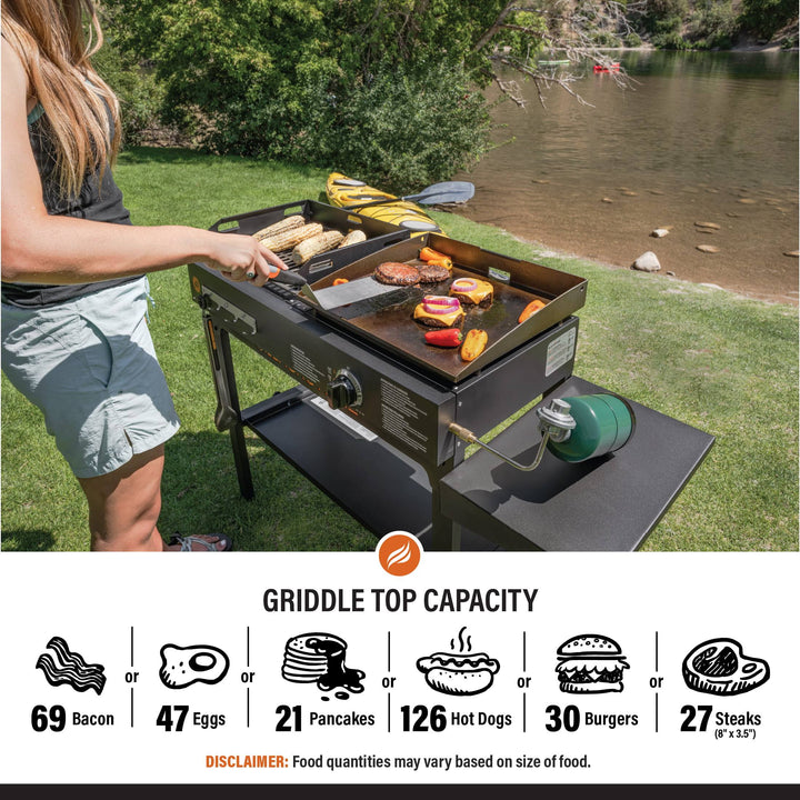 Blackstone Duo 17 inch Griddle and Charcoal Grill Combo