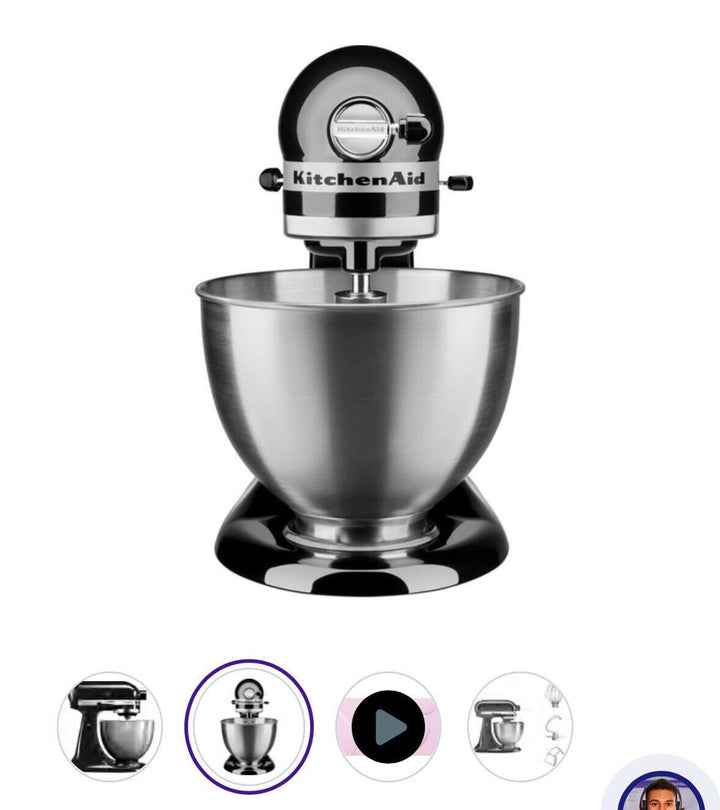 KitchenAid K45SSBOB Classic Stand Mixer - Onyx Black