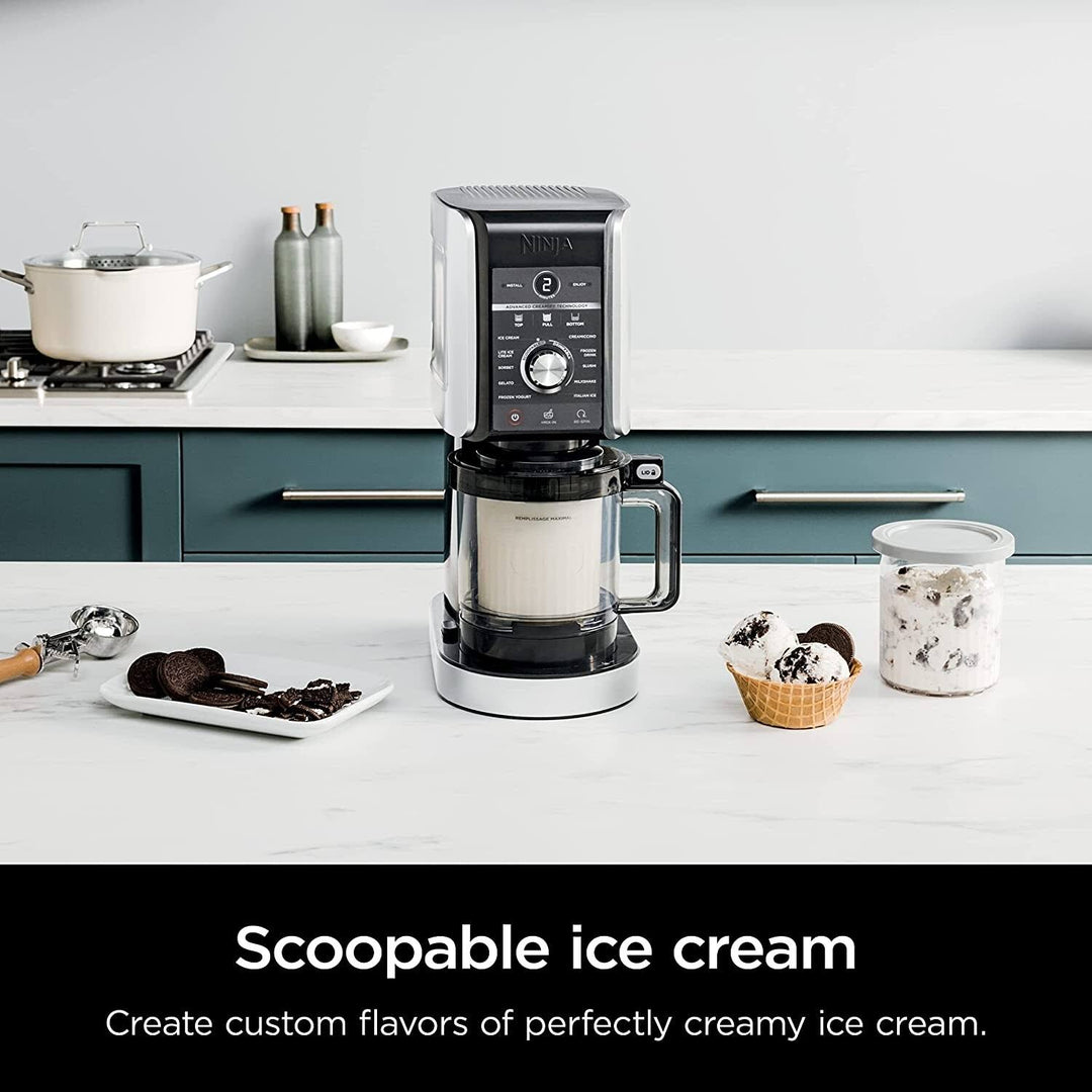 Ninja Creami Deluxe 11-in-1 XL Ice Cream Maker - Refurbished - Silver