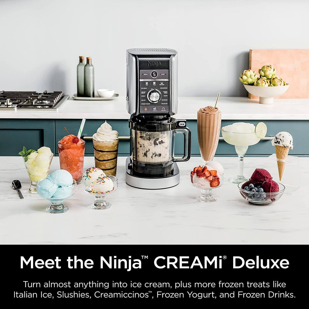 Ninja Creami Deluxe 11-in-1 XL Ice Cream Maker - Refurbished - Silver