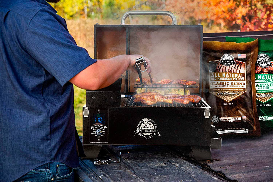 Pit Boss Tabletop Wood Pellet Grill, Mahogany