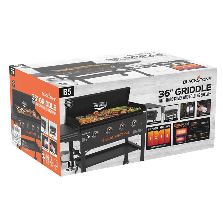 Blackstone 4 Burner 36" Griddle Cooking Station with Hard Cover