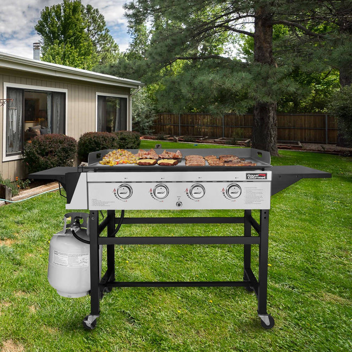 Royal Gourmet GB4001C 4-Burner 52000-BTU Propane GAS Grill Griddle 36L with Cover