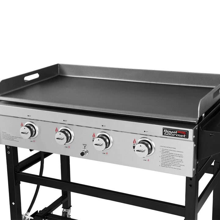 Royal Gourmet GB4001C 4-Burner 52000-BTU Propane GAS Grill Griddle 36L with Cover